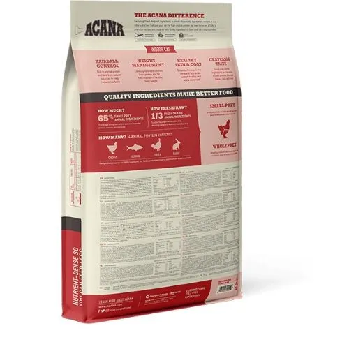 Acana Entree Cat Food for Indoor Cats with Chicken and Turkey 1.8kg