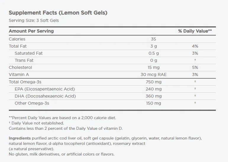 Arctic™ Cod Liver Oil Softgels