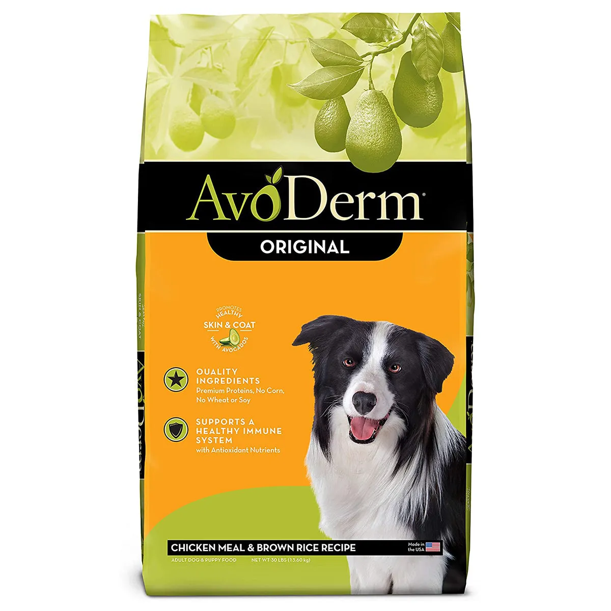 AvoDerm Original Chicken & Brown Rice Formula Dry Dog Food 30lb