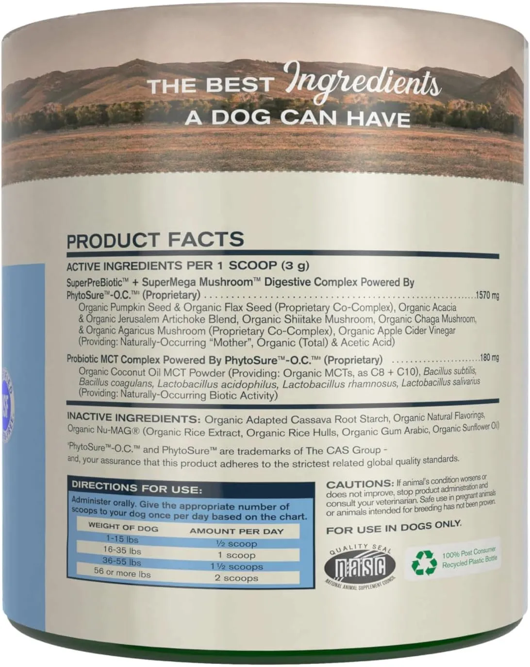 Badlands Ranch Super Gut Biotics Canine Health Supplement, 3.17-oz