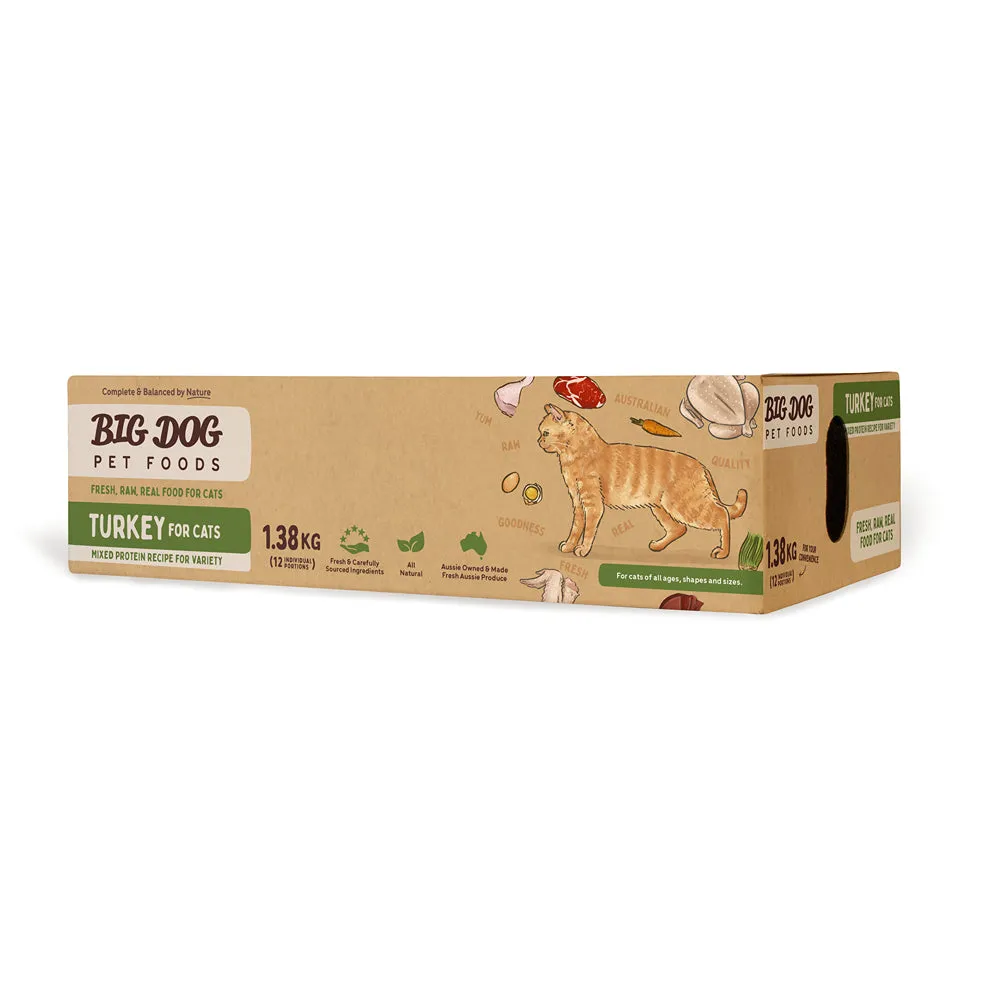 Big Dog BARF Turkey Frozen Cat Food 1.38kg