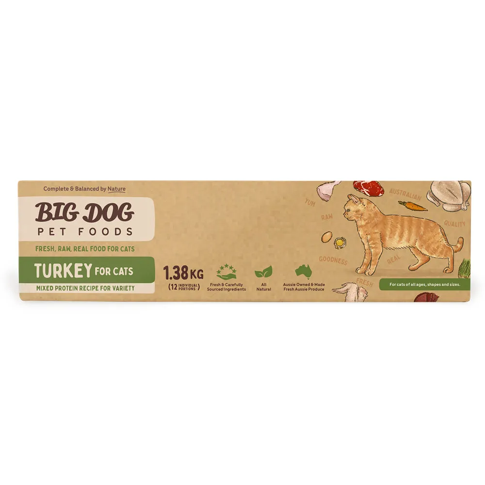 Big Dog BARF Turkey Frozen Cat Food 1.38kg