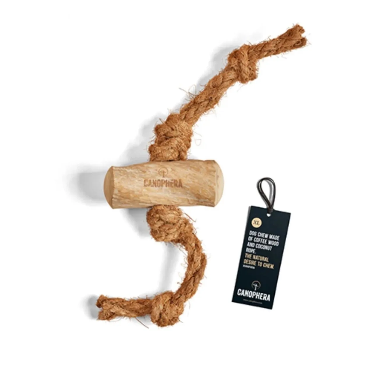 Canophera- Dog Chew Stick, Coffee Tree Wood with Coconut Rope, S