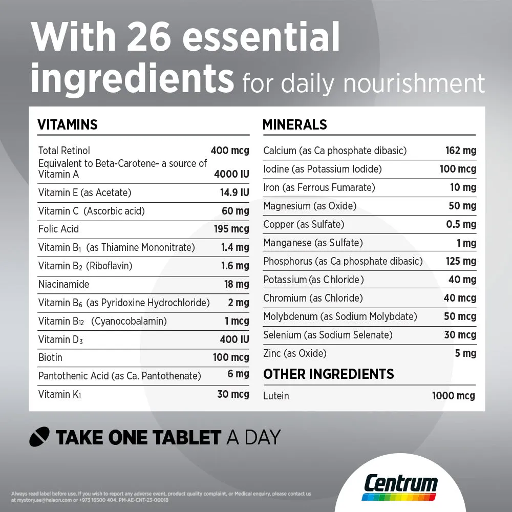 Centrum Silver With Lutein Tablet 30 PC