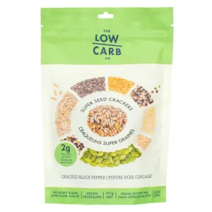 Cracked Black Pepper Seed Crackers by The Low Carb Co, 101g