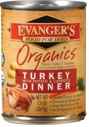 Evangers 100% Organic Turkey with Potato And Carrots Canned Dog Food