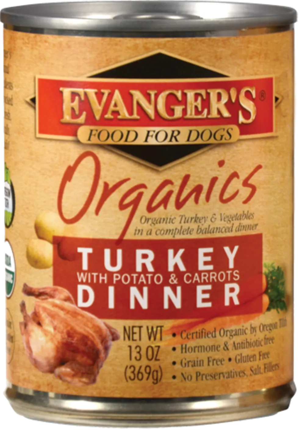 Evangers 100% Organic Turkey with Potato And Carrots Canned Dog Food