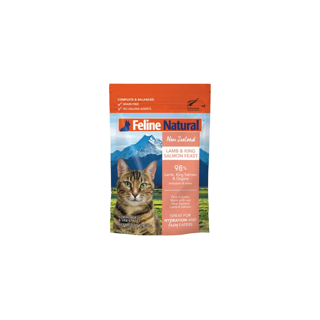 Feline Natural Lamb and Salmon Feast Wet Cat Food 85g