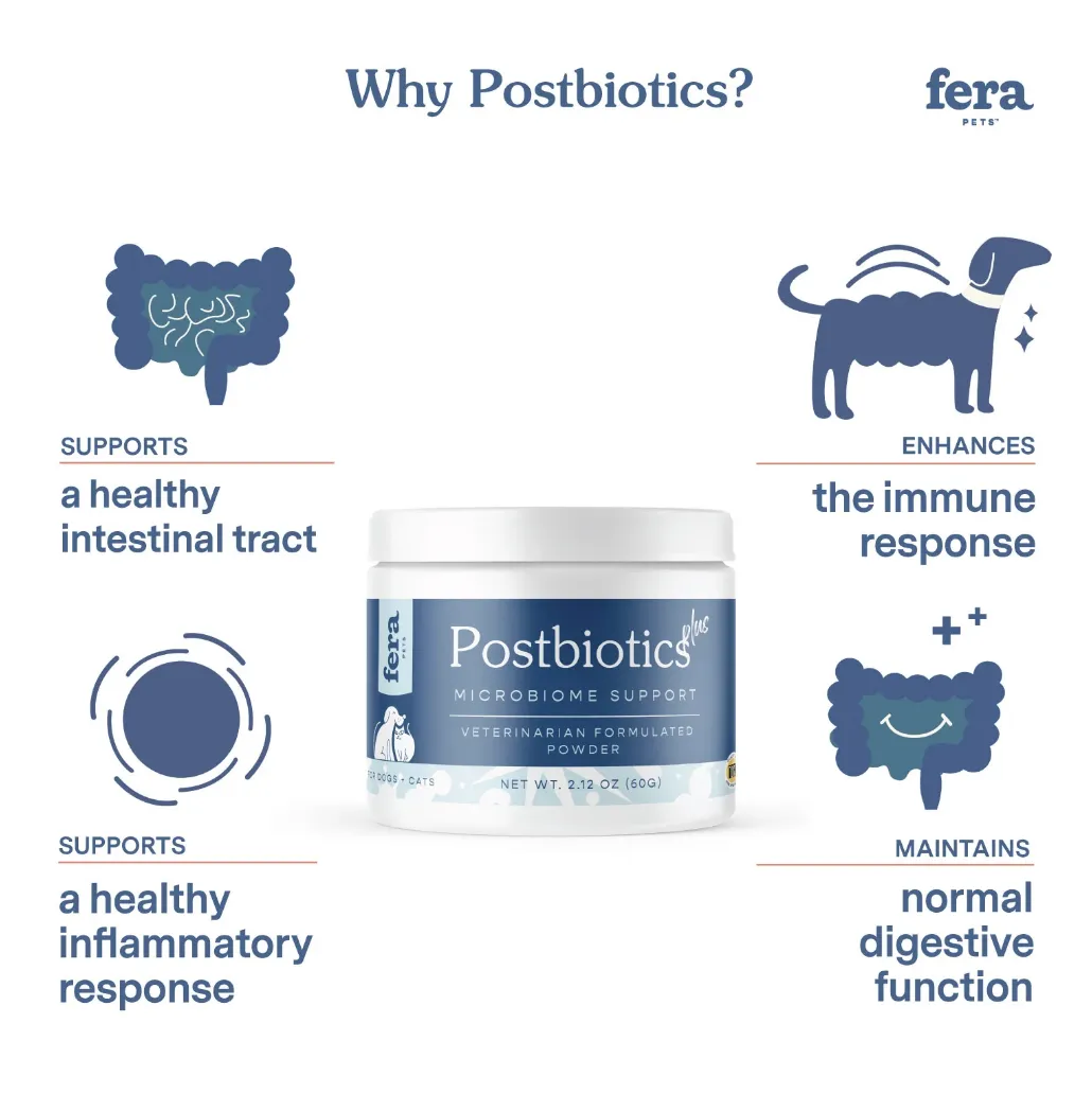 Fera Pet Organics Postbiotics Plus for Dogs and Cats