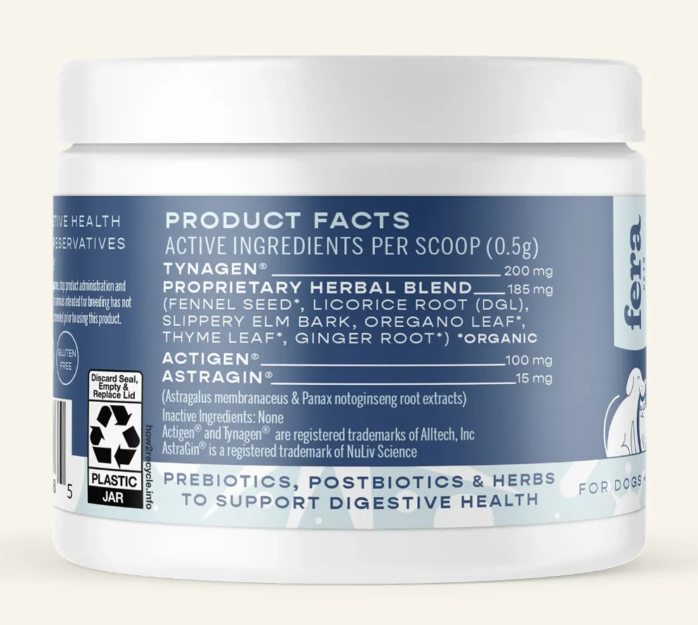 Fera Pet Organics Postbiotics Plus for Dogs and Cats