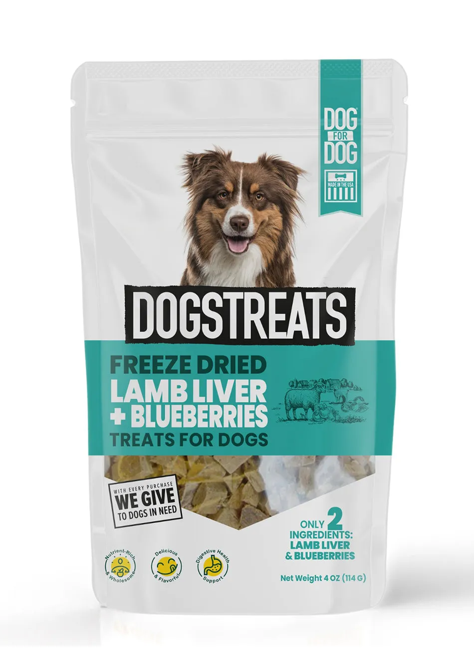 Freeze Dried DogsTreats Beef Liver & Pumpkin   Lamb Liver & Blueberries Bundle (4oz)