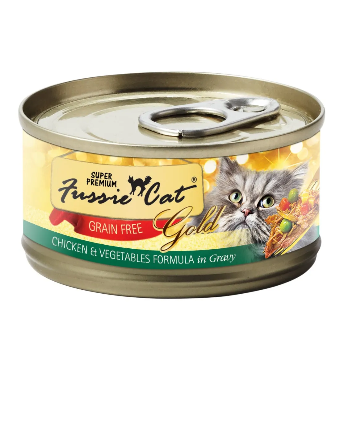 Fussie Cat Gold Chicken & Vegetables Wet Cat Food 5.5oz