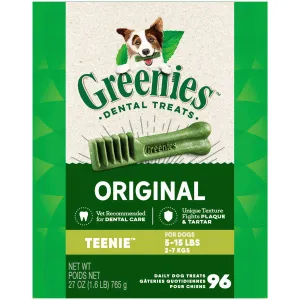 GREENIES Teenie Original Natural Dog Dental Care Chews Oral Health Dog Treats