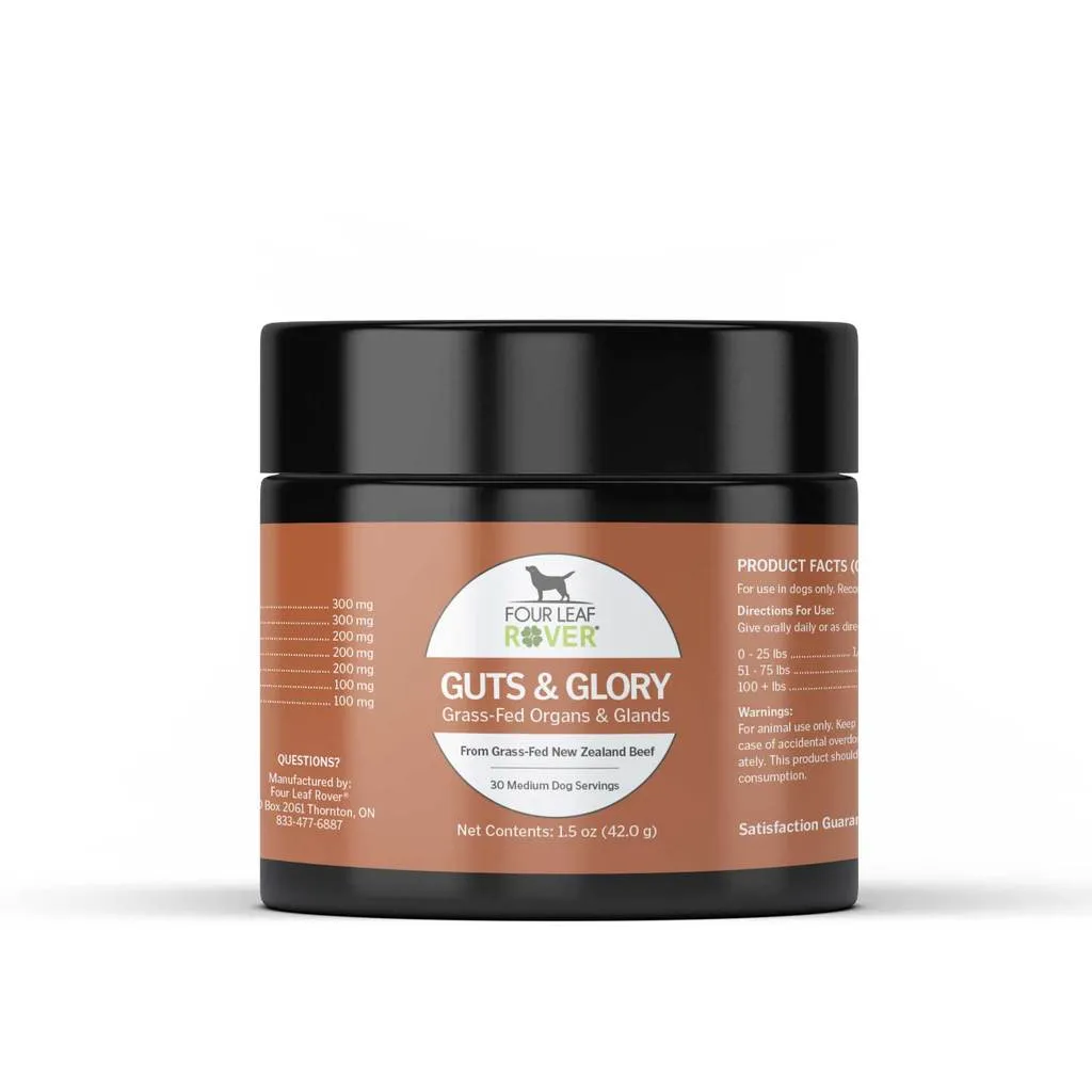 GUTS & GLORY - Grass fed organs for dogs