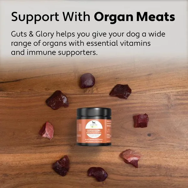 GUTS & GLORY - Grass fed organs for dogs