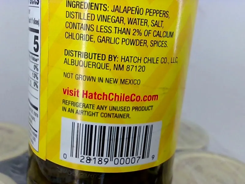 Hatch Nacho Sliced Jalapenos 12 Pack 12oz Jars