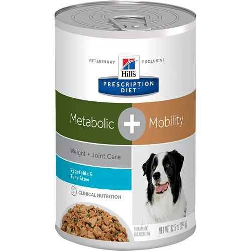 Hills Prescription Diet Metabolic   Mobility Vegetable & Tuna Wet Dog Food