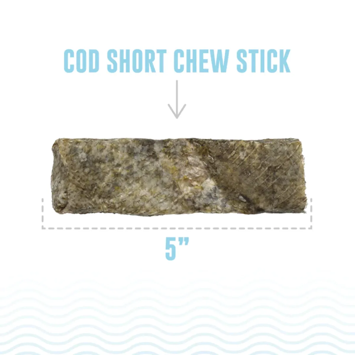 Icelandic  Hand Wrapped Cod Skin Short 5" Chew Sticks for Dogs 3 Pack