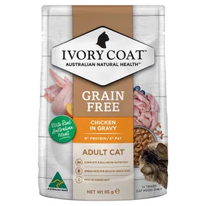 Ivory Coat Cat Food Pouch Adult Chicken in Gravy