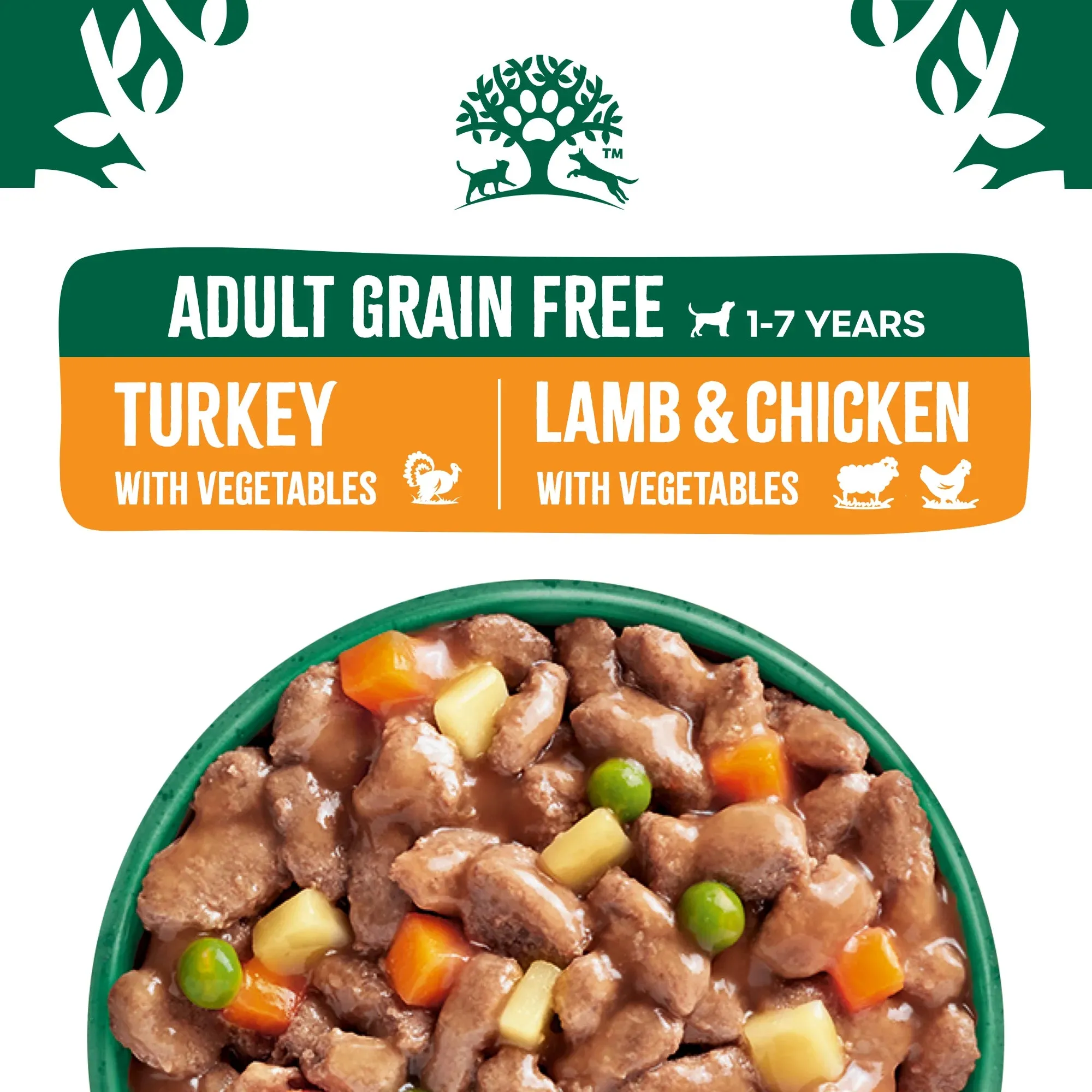 James Wellbeloved Adult Dog Grain Free Pouches with Turkey, Lamb & Chicken