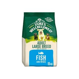 James Wellbeloved Adult Dog Large Breed Fish & Rice 15kg Dry Dog Food