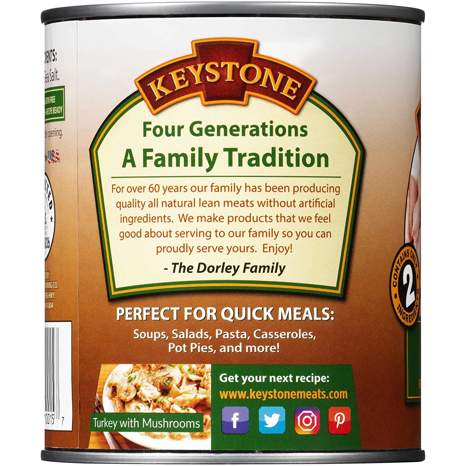 Keystone Meats All Natural Canned Turkey 28 oz Can