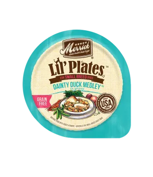 Merrick Lil' Plates Grain Free Dainty Duck Medley Wet Dog Food, 3.5-oz Case of 12