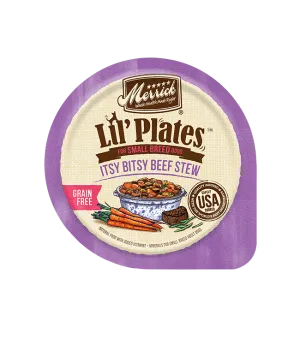 Merrick Lil' Plates Grain Free Itsy Bitsy Beef Stew Dinner Wet Dog Food, 3.5-oz Case of 12