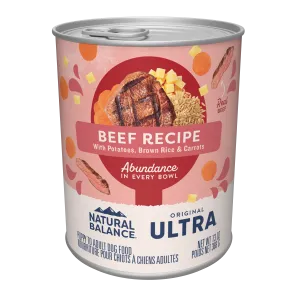 Natural Balance Original Ultra Beef Recipe Paté 13-oz, Wet Dog Food, Case Of 12