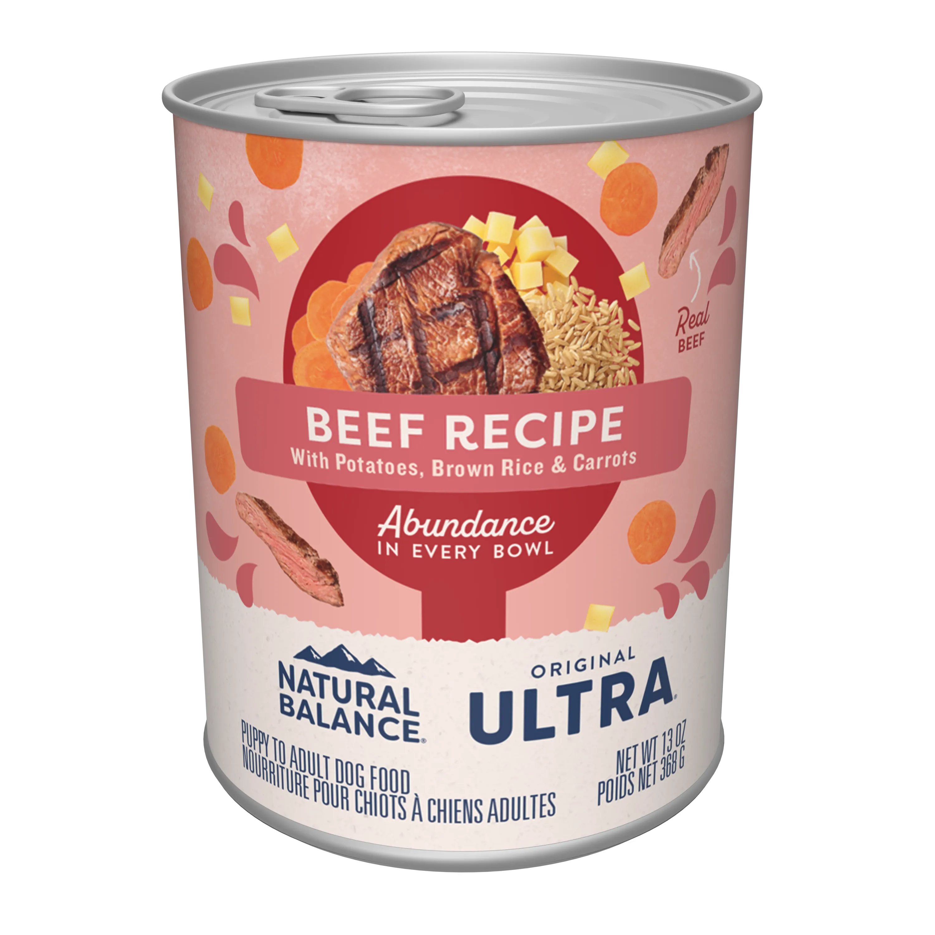 Natural Balance Original Ultra Beef Recipe Paté 13-oz, Wet Dog Food, Case Of 12