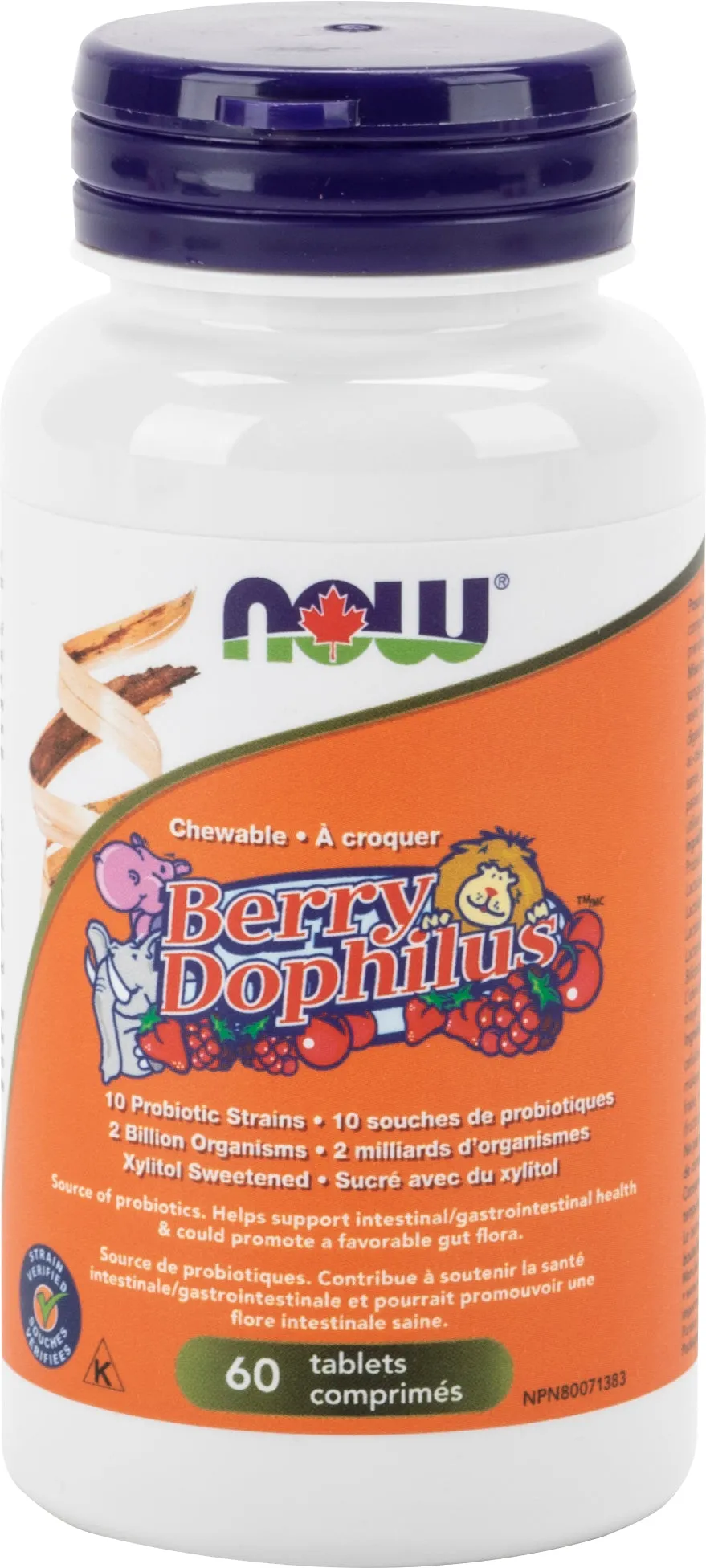 NOW Berrydophilus Chewable 2 Billion 60 Chewable Tablets