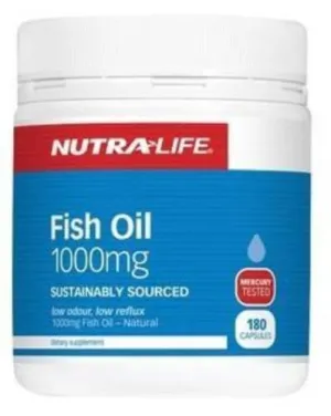 NutraLife Omega 3 Fish Oil 1000mg 180caps