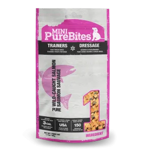 PureBites Freeze Dried Mini Training Salmon Dog Treats, 49g