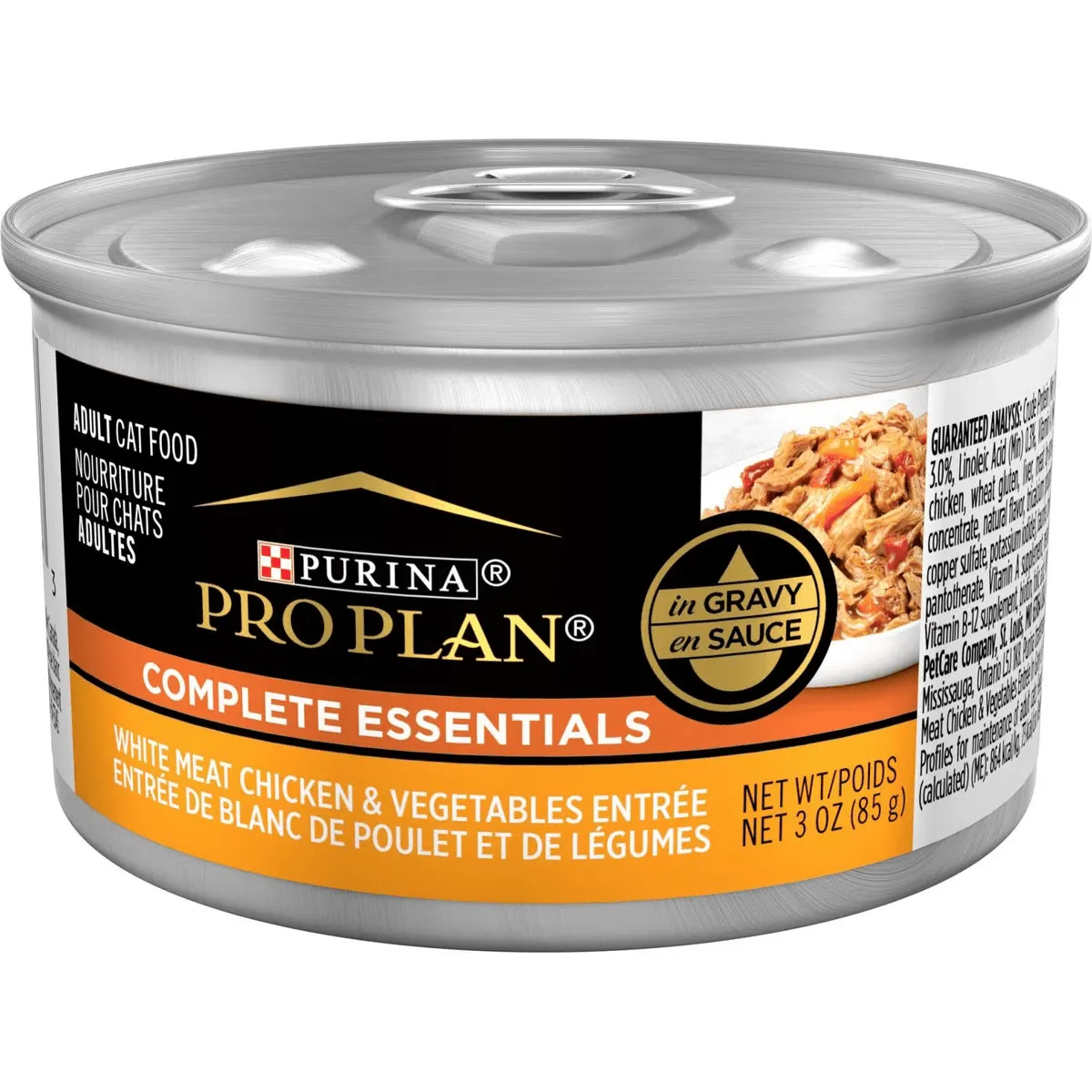 Purina Pro Plan Adult White Meat Chicken & Vegetable Entree in Gravy Canned Cat Food