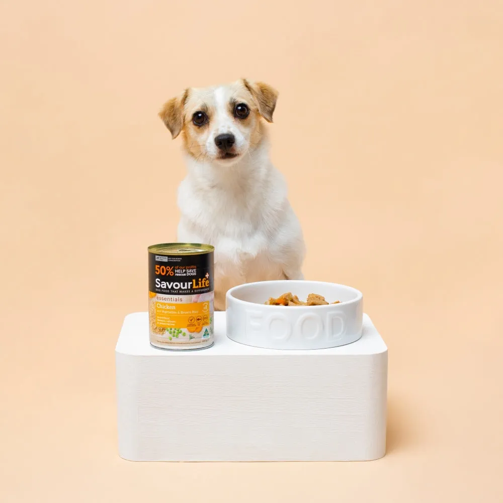 SavourLife Essentials Chicken with Vegetables & Rice Adult Dog Wet Food 400g X12^^^