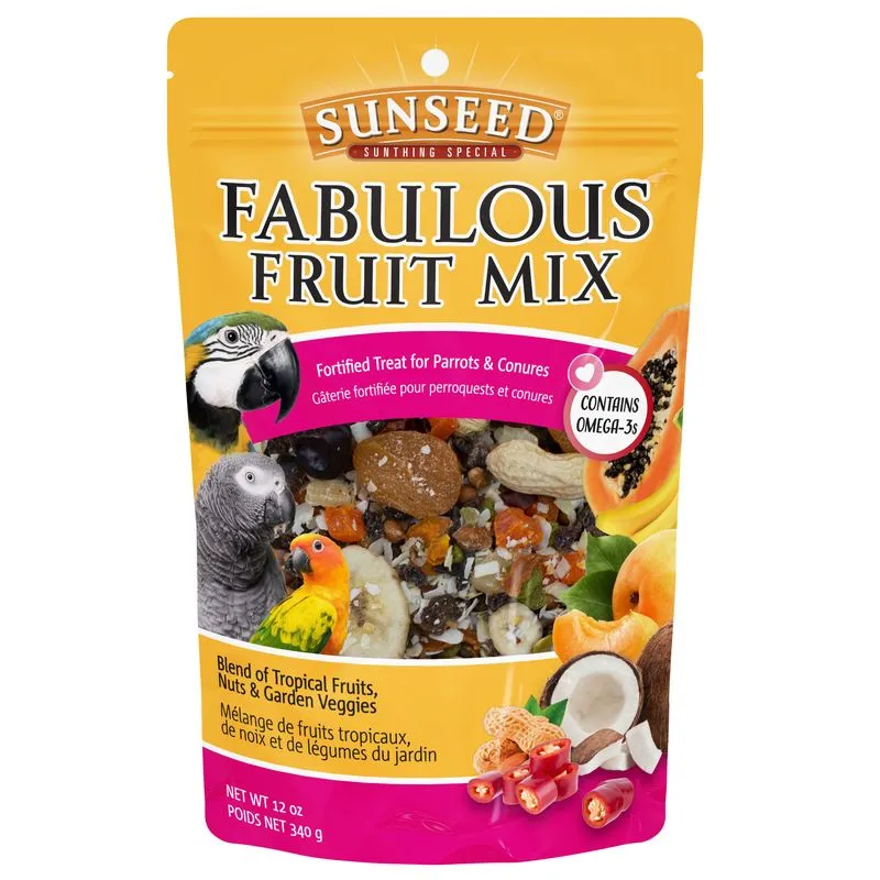 Sunseed Fabulous Fruit Mix Parrots & Conures 12 oz.