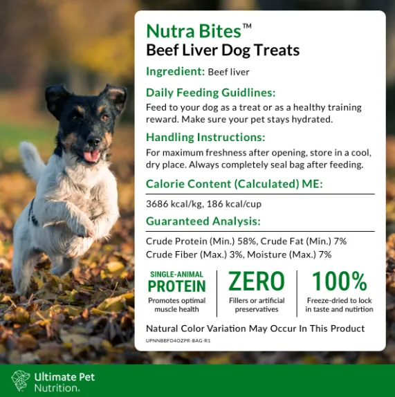 Ultimate Pet Nutrition Nutra Bites™ Beef Liver Dog Treats