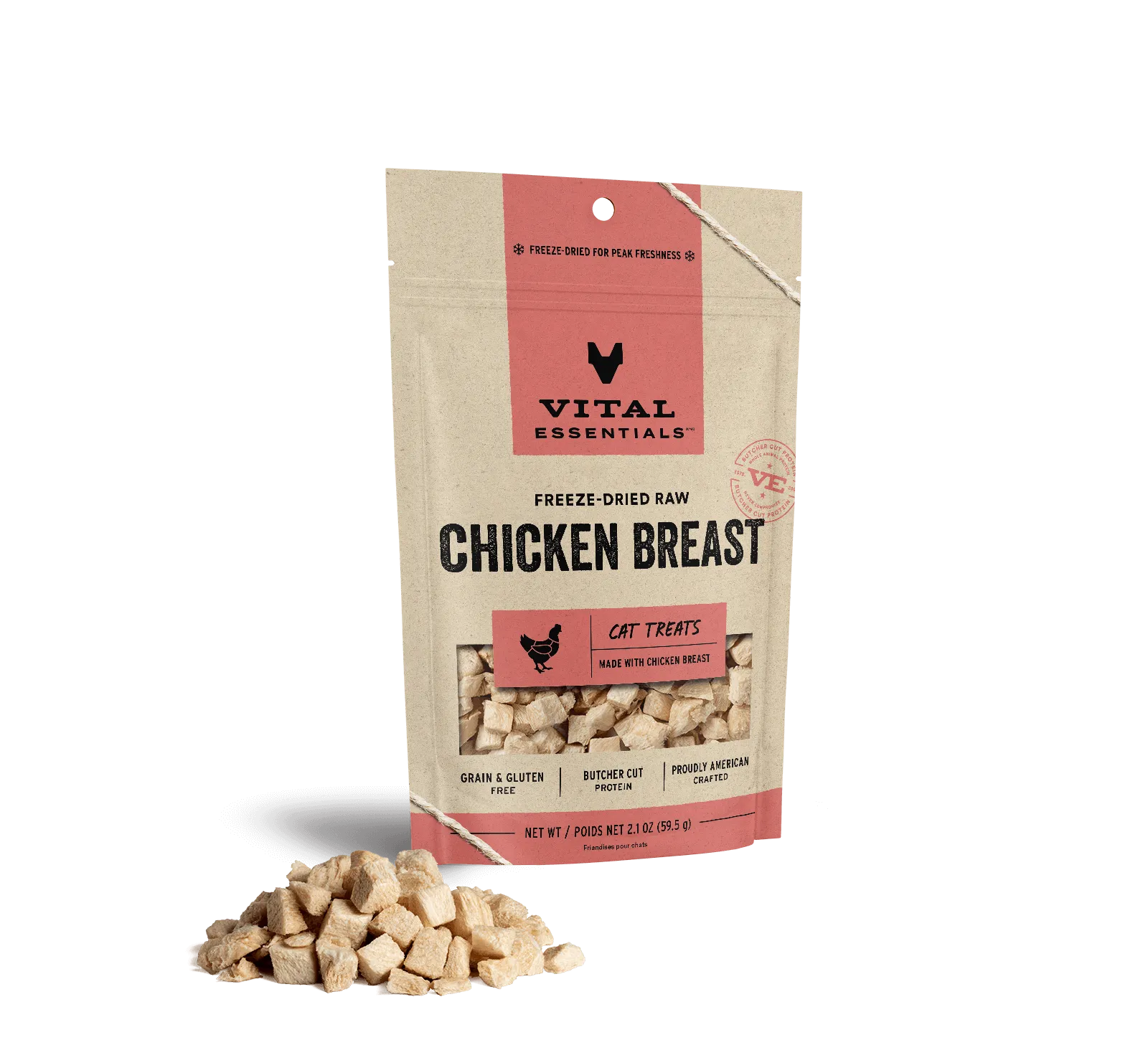 Vital Essentials Cat Freeze Dried Chicken Breast Treat 2.1oz