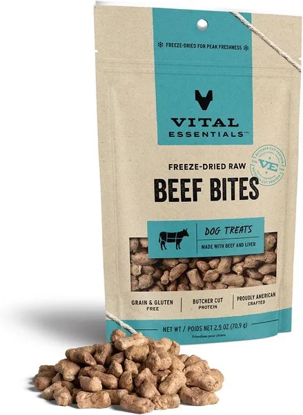 Vital Essentials Freeze Dried Beef Bites 2.5 oz.