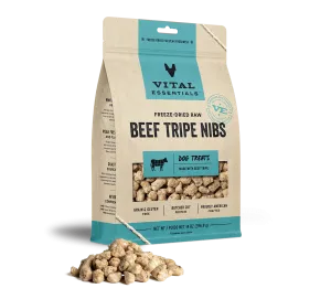 Vital Essentials Freeze Dried Raw Beef Tripe Nibs Dog Treats