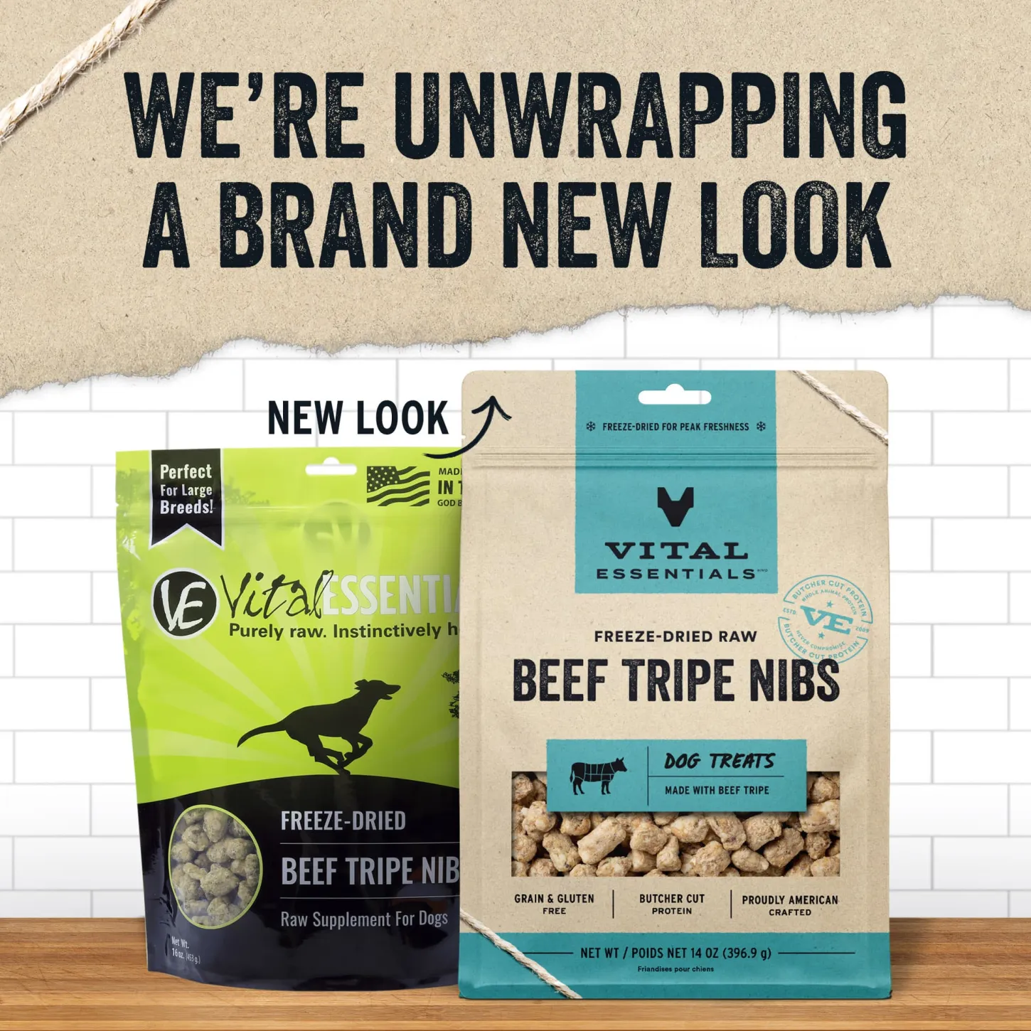 Vital Essentials Freeze Dried Raw Beef Tripe Nibs Dog Treats