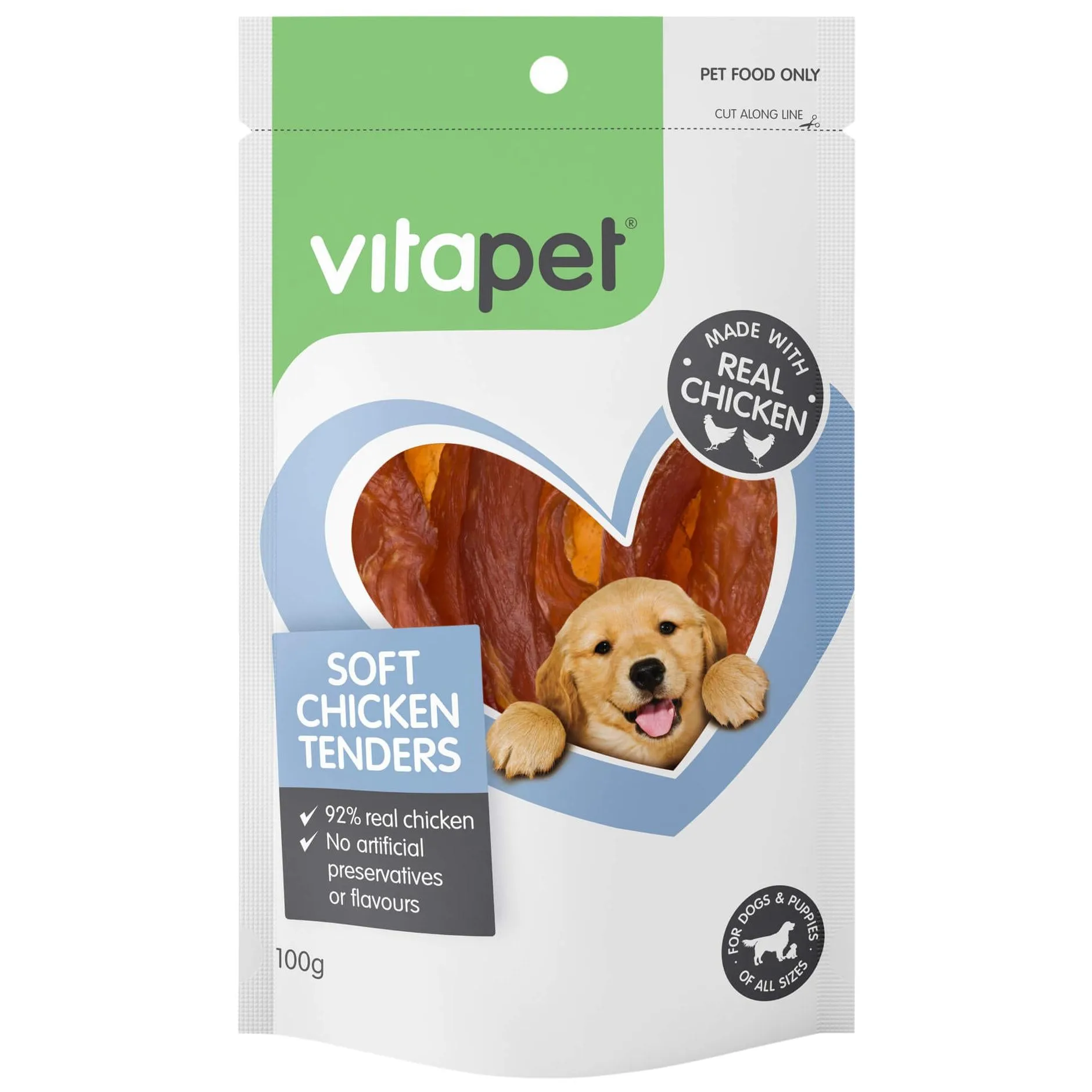 Vitapet Jerhigh Soft Chicken Tenders Dog Treats 100g