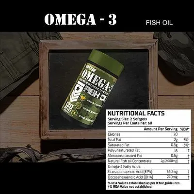 Warzone Omega-3 Fish Oil – 120 Softgels