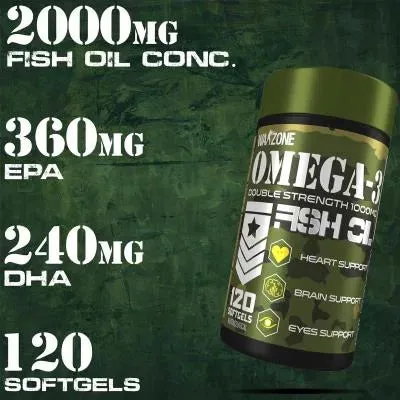 Warzone Omega-3 Fish Oil – 120 Softgels