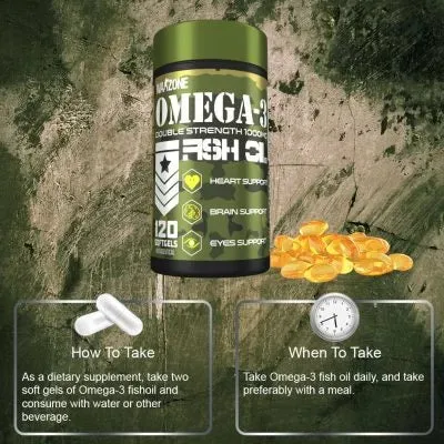 Warzone Omega-3 Fish Oil – 120 Softgels