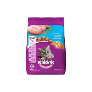 Whiskas Cat Food Ocean Fish Flavour 1  Year 480g Pouch