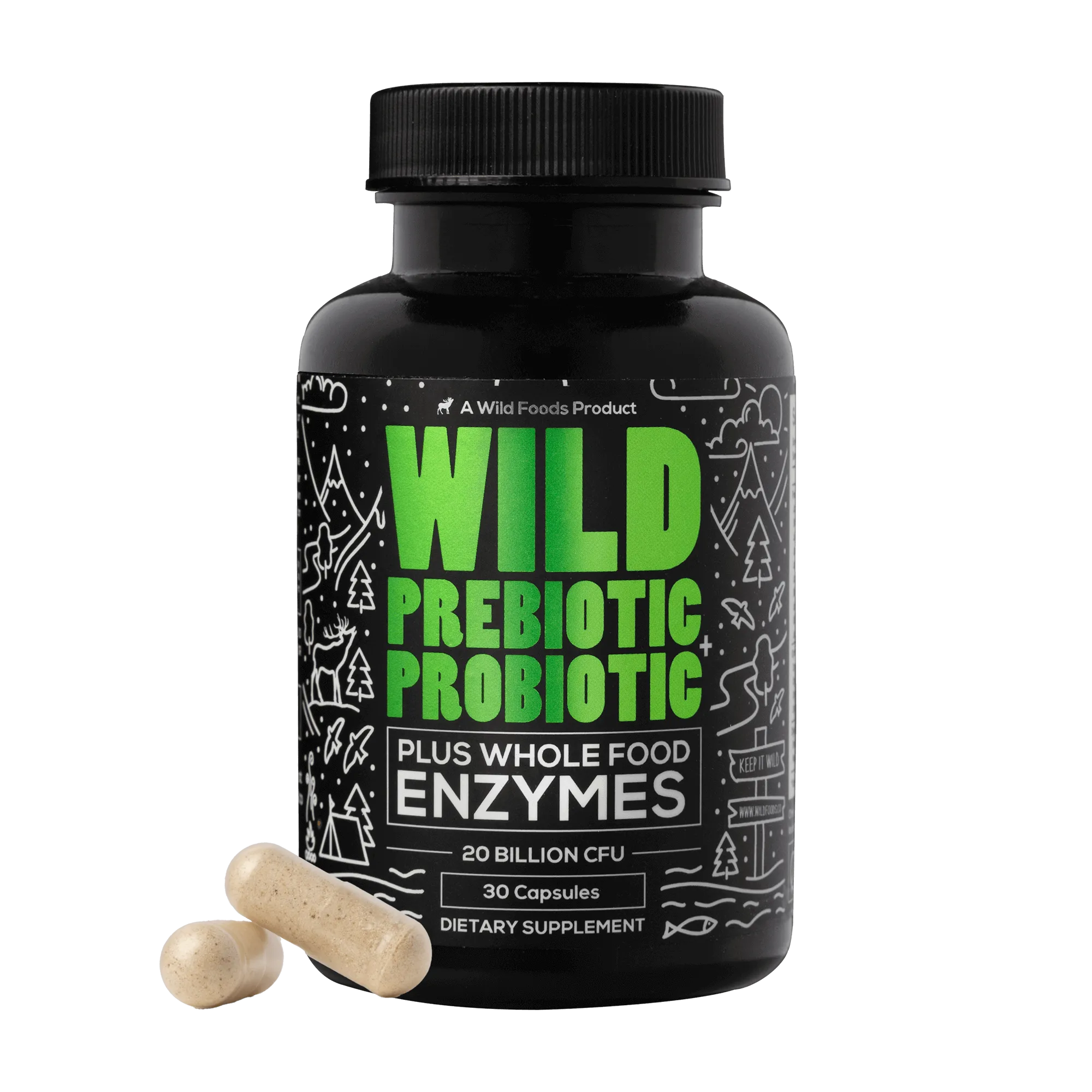 Wholesale Case of 10 - Wild Prebiotic & Probiotic with Digestive Enzymes