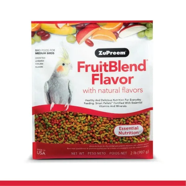 ZuPreem FruitBlend Flavor Bird Food, Medium