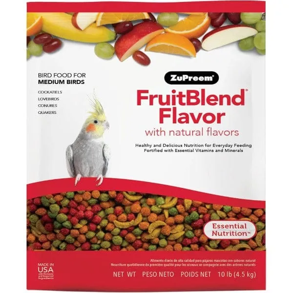 ZuPreem FruitBlend Flavor Bird Food, Medium