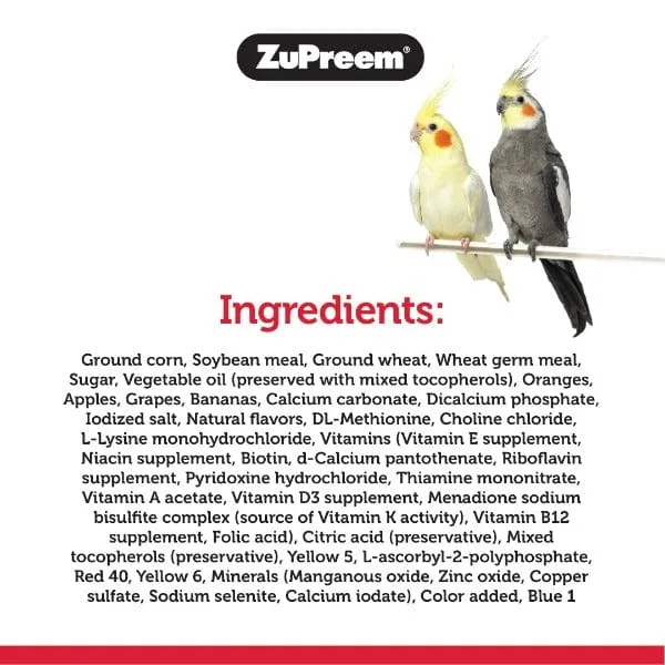 ZuPreem FruitBlend Flavor Bird Food, Medium